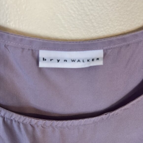 Bryn Walker Lavender Sleeveless Maxi Dress 100% Tencel USA Womens Medium Shift - Picture 2 of 9
